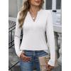 imageANRABESS Womens Long Sleeve Shirts V Neck Dressy Casual Blouse Lightweight Tunic Tops 2025 Fall Outfits Trendy ClothesWhite