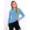 imageANRABESS Womens Long Sleeve Workout Quick Dry Fitted Yoga Gym Athletic ShirtsBlue