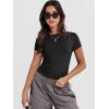 imageANRABESS Womens Short Sleeve Summer T Shirts Crew Neck Slim Fit Basic Tees 2025 Crop Tops Y2k Clothes OutfitsBlack