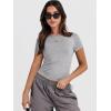 imageANRABESS Womens Short Sleeve Summer T Shirts Crew Neck Slim Fit Basic Tees 2025 Crop Tops Y2k Clothes OutfitsGrey