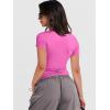imageANRABESS Womens Short Sleeve Summer T Shirts Crew Neck Slim Fit Basic Tees 2025 Crop Tops Y2k Clothes OutfitsHot Pink
