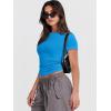 imageANRABESS Womens Short Sleeve Summer T Shirts Crew Neck Slim Fit Basic Tees 2025 Crop Tops Y2k Clothes OutfitsRoyal Blue