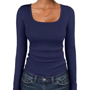 imageANRABESS Women Long Sleeve Thermal Top Scoop Neck Slim Fit Fleece Shirts Basic Tee Casual 2025 Fall Winter Warm UndershirtsNavy Blue