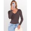 imageANRABESS Long Sleeve Shirts for Women V Neck Basic Tees Top Casual Going Out Tshirt Workout Outfits 2025 Fall Fashion ClothesDark Brown