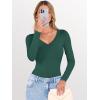 imageANRABESS Long Sleeve Shirts for Women V Neck Basic Tees Top Casual Going Out Tshirt Workout Outfits 2025 Fall Fashion ClothesDeep Green