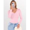 imageANRABESS Long Sleeve Shirts for Women V Neck Basic Tees Top Casual Going Out Tshirt Workout Outfits 2025 Fall Fashion ClothesLight Pink