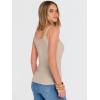 imageANRABESS Tank Top for Womens Summer 2026 Scoop Neck Sleeveless Ribbed Knit Workout Basic Tees Slim Fitted Cami ShirtsBeige