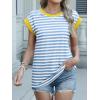 imageANRABESS Women Cap Sleeve Tops 2025 Trendy Summer Loose Fit Cute Basic T Shirts Business Dressy Casual Outfits ClothesBlue Stripe