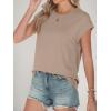 imageANRABESS Women Cap Sleeve Tops 2025 Trendy Summer Loose Fit Cute Basic T Shirts Business Dressy Casual Outfits ClothesKhaki