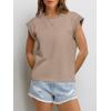 imageANRABESS Women Cap Sleeve Tops 2025 Trendy Summer Loose Fit Cute Basic T Shirts Business Dressy Casual Outfits ClothesKhaki