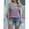 imageANRABESS Women Cap Sleeve Tops 2025 Trendy Summer Loose Fit Cute Basic T Shirts Business Dressy Casual Outfits ClothesRose Green Stripe