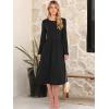 imageANRABESS Women Long Sleeve Midi Dress Crewneck 2025 Fall Fashion Casual Flowy ALine Long Dresses Vacation Outfit with PocketBlack