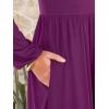 imageANRABESS Women Long Sleeve Midi Dress Crewneck 2025 Fall Fashion Casual Flowy ALine Long Dresses Vacation Outfit with PocketDeep Purple