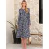 imageANRABESS Women Long Sleeve Midi Dress Crewneck 2025 Fall Fashion Casual Flowy ALine Long Dresses Vacation Outfit with PocketFloral Black Purple