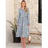 imageANRABESS Women Long Sleeve Midi Dress Crewneck 2025 Fall Fashion Casual Flowy ALine Long Dresses Vacation Outfit with PocketFloral Blue Yellow