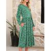 imageANRABESS Women Long Sleeve Midi Dress Crewneck 2025 Fall Fashion Casual Flowy ALine Long Dresses Vacation Outfit with PocketFloral Green Purple