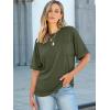 imageANRABESS Women Oversized T Shirts Short Sleeve Summer Casual Loose Top Basic Tee with PocketArmy Green
