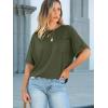 imageANRABESS Women Oversized T Shirts Short Sleeve Summer Casual Loose Top Basic Tee with PocketArmy Green