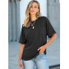 imageANRABESS Women Oversized T Shirts Short Sleeve Summer Casual Loose Top Basic Tee with PocketBlack