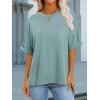 imageANRABESS Women Oversized T Shirts Short Sleeve Summer Casual Loose Top Basic Tee with PocketCadet Blue