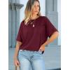 imageANRABESS Women Oversized T Shirts Short Sleeve Summer Casual Loose Top Basic Tee with PocketDeep Red