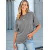 imageANRABESS Women Oversized T Shirts Short Sleeve Summer Casual Loose Top Basic Tee with PocketGray