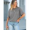imageANRABESS Women Oversized T Shirts Short Sleeve Summer Casual Loose Top Basic Tee with PocketGray