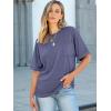 imageANRABESS Women Oversized T Shirts Short Sleeve Summer Casual Loose Top Basic Tee with PocketGray Blue