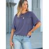 imageANRABESS Women Oversized T Shirts Short Sleeve Summer Casual Loose Top Basic Tee with PocketGray Blue