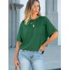 imageANRABESS Women Oversized T Shirts Short Sleeve Summer Casual Loose Top Basic Tee with PocketGreen