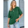 imageANRABESS Women Oversized T Shirts Short Sleeve Summer Casual Loose Top Basic Tee with PocketGreen