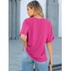 imageANRABESS Women Oversized T Shirts Short Sleeve Summer Casual Loose Top Basic Tee with PocketHot Pink