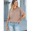 imageANRABESS Women Oversized T Shirts Short Sleeve Summer Casual Loose Top Basic Tee with PocketKhaki
