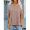 imageANRABESS Women Oversized T Shirts Short Sleeve Summer Casual Loose Top Basic Tee with PocketKhaki