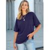 imageANRABESS Women Oversized T Shirts Short Sleeve Summer Casual Loose Top Basic Tee with PocketNavy Blue