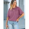 imageANRABESS Women Oversized T Shirts Short Sleeve Summer Casual Loose Top Basic Tee with PocketPurple