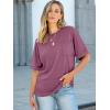 imageANRABESS Women Oversized T Shirts Short Sleeve Summer Casual Loose Top Basic Tee with PocketPurple