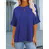 imageANRABESS Women Oversized T Shirts Short Sleeve Summer Casual Loose Top Basic Tee with PocketRoyal Blue