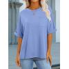 imageANRABESS Women Oversized T Shirts Short Sleeve Summer Casual Loose Top Basic Tee with PocketSky Blue