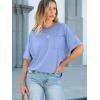 imageANRABESS Women Oversized T Shirts Short Sleeve Summer Casual Loose Top Basic Tee with PocketSky Blue