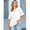 imageANRABESS Women Oversized T Shirts Short Sleeve Summer Casual Loose Top Basic Tee with PocketWhite