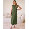 imageANRABESS Women Summer Casual Sleeveless Maxi Dress 2026 Crewneck Loose Split WrinkleFree Beach Travel Vacation Long SundressArmy Green