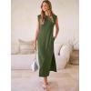 imageANRABESS Women Summer Casual Sleeveless Maxi Dress 2026 Crewneck Loose Split WrinkleFree Beach Travel Vacation Long SundressArmy Green