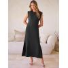 imageANRABESS Women Summer Casual Sleeveless Maxi Dress 2026 Crewneck Loose Split WrinkleFree Beach Travel Vacation Long SundressBlack