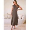 imageANRABESS Women Summer Casual Sleeveless Maxi Dress 2026 Crewneck Loose Split WrinkleFree Beach Travel Vacation Long SundressBrown