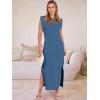 imageANRABESS Women Summer Casual Sleeveless Maxi Dress 2026 Crewneck Loose Split WrinkleFree Beach Travel Vacation Long SundressDeep Blue