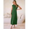 imageANRABESS Women Summer Casual Sleeveless Maxi Dress 2026 Crewneck Loose Split WrinkleFree Beach Travel Vacation Long SundressForest Green