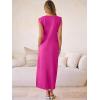 imageANRABESS Women Summer Casual Sleeveless Maxi Dress 2026 Crewneck Loose Split WrinkleFree Beach Travel Vacation Long SundressHot Pink