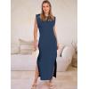 imageANRABESS Women Summer Casual Sleeveless Maxi Dress 2026 Crewneck Loose Split WrinkleFree Beach Travel Vacation Long SundressNavy Blue