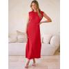 imageANRABESS Women Summer Casual Sleeveless Maxi Dress 2026 Crewneck Loose Split WrinkleFree Beach Travel Vacation Long SundressRed